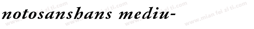 notosanshans mediu字体转换